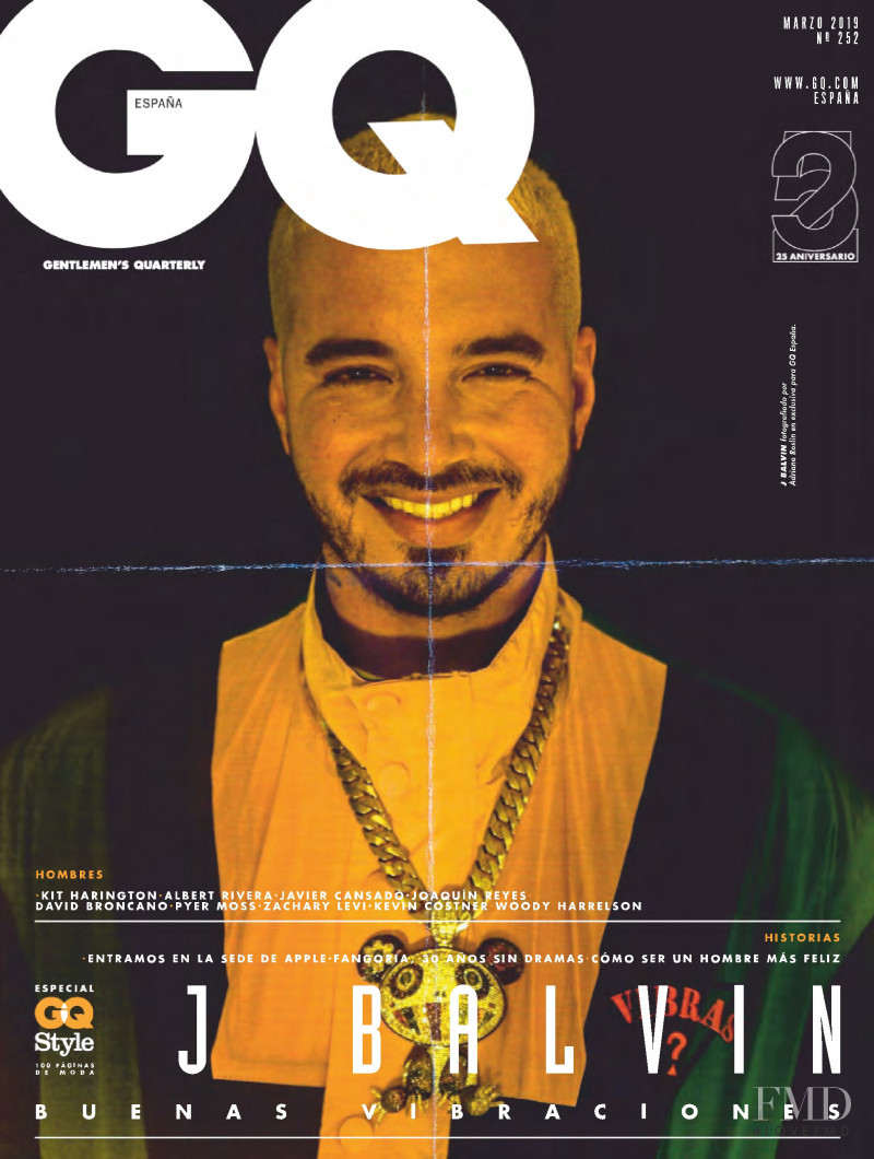 J Balvin featured on the GQ Spain cover from March 2019