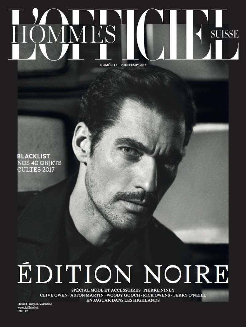 David Gandy featured on the L\'Officiel Hommes Switzerland cover from April 2017