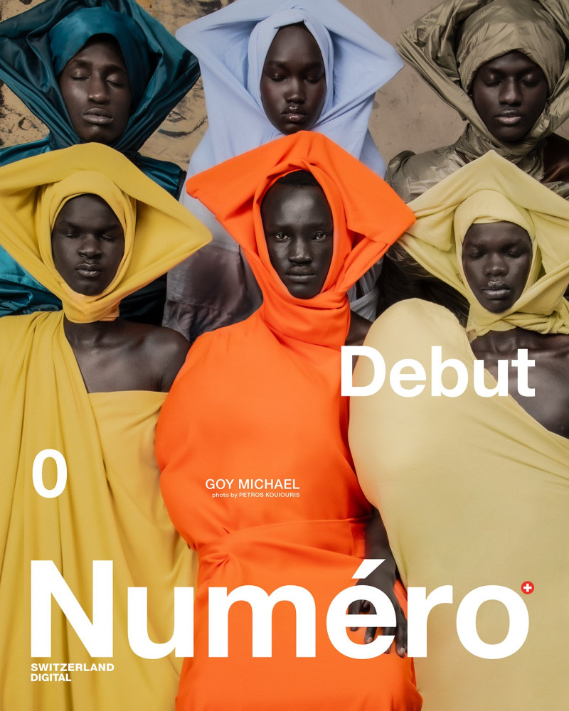 Duot Ajang, Joe West, Nyalit Lual, Osman Ceesay featured on the Numéro Switzerland cover from March 2024