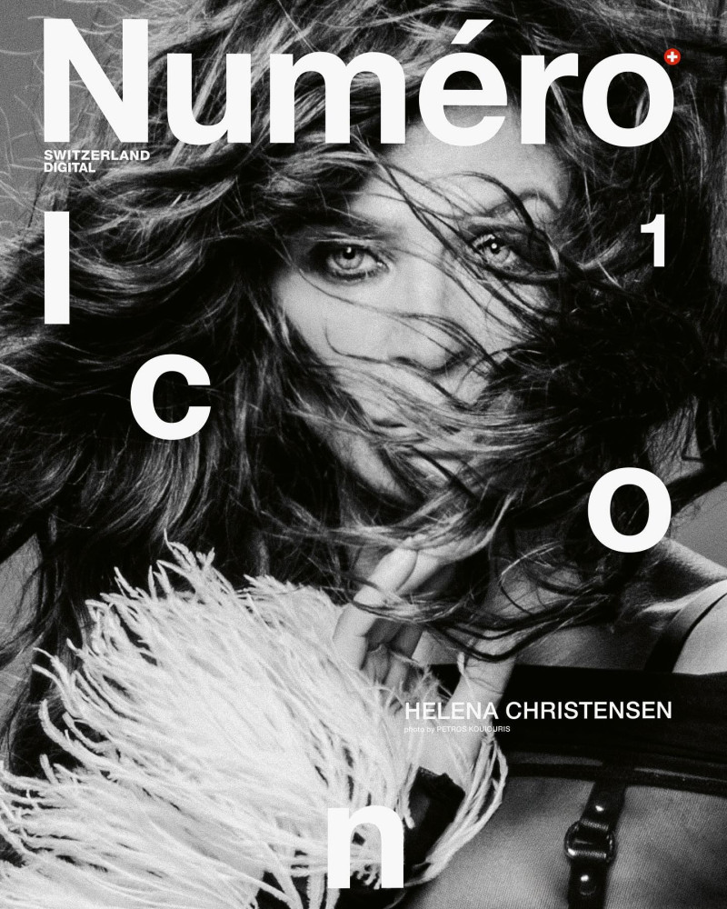 Helena Christensen featured on the Numéro Switzerland cover from September 2024