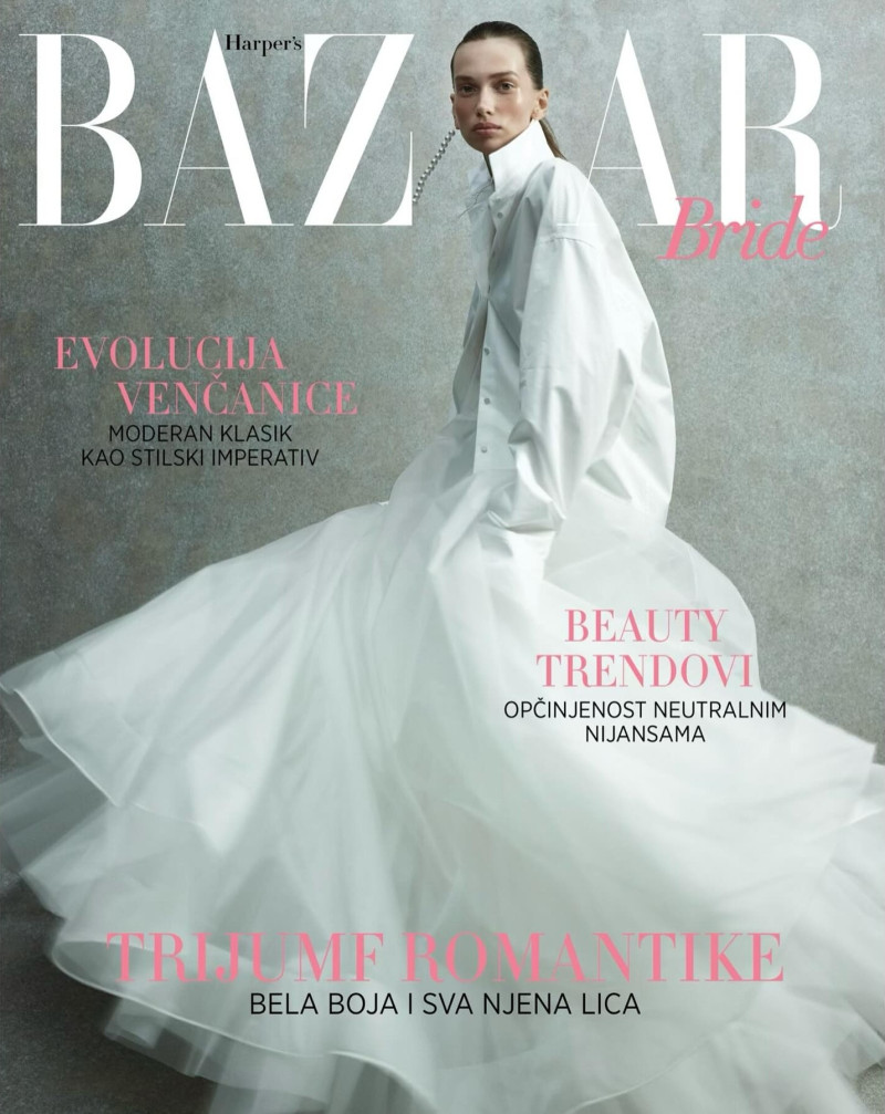 Liza Sergejewa featured on the Harper\'s Bazaar Bride Serbia cover from March 2023