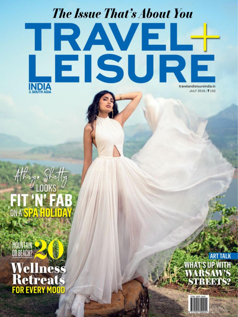 Athiya Shetty featured on the Travel+Leisure India cover from July 2019