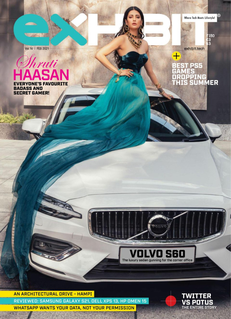 Shruti Haasan featured on the Exhibit cover from February 2021