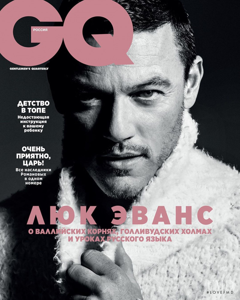 Luke Evans featured on the GQ Russia cover from September 2019
