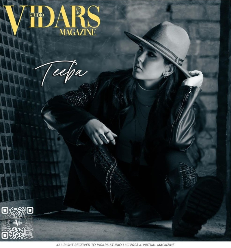 Teeba Alqassab featured on the Vidars Magazine cover from November 2023