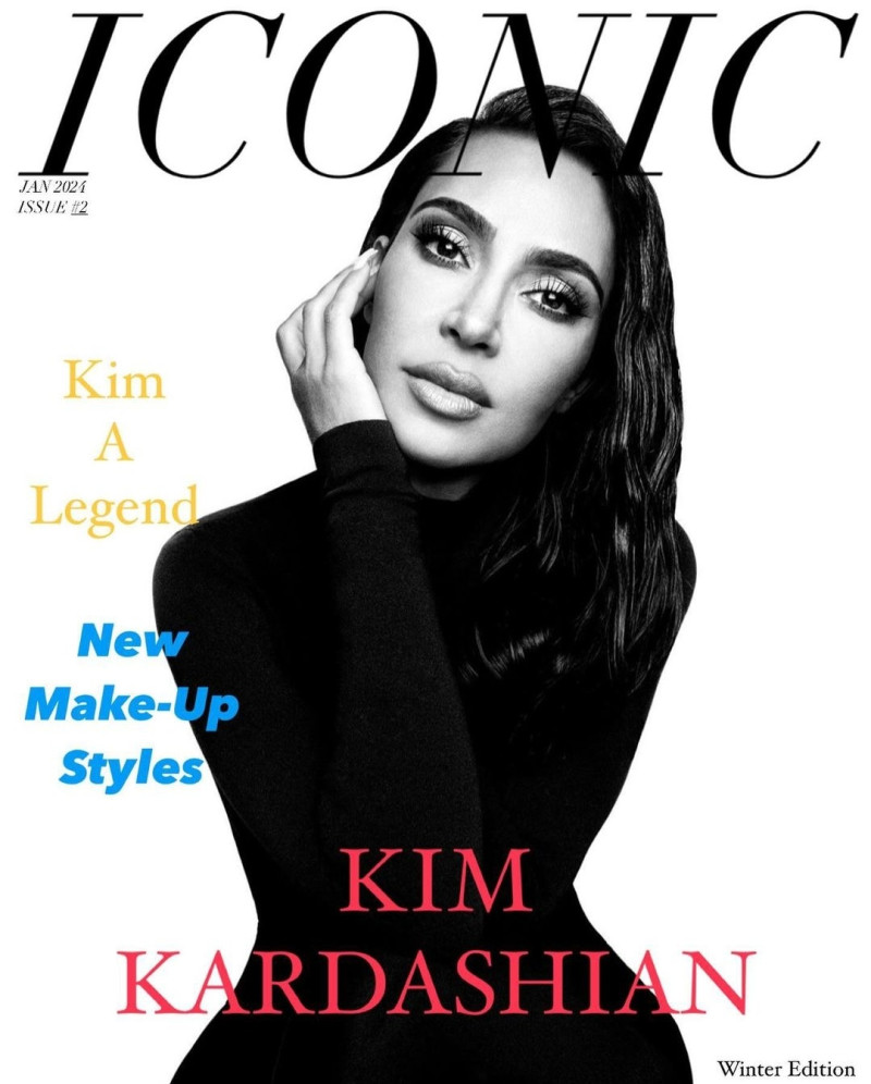 Kim Kardashian featured on the Iconic cover from January 2024