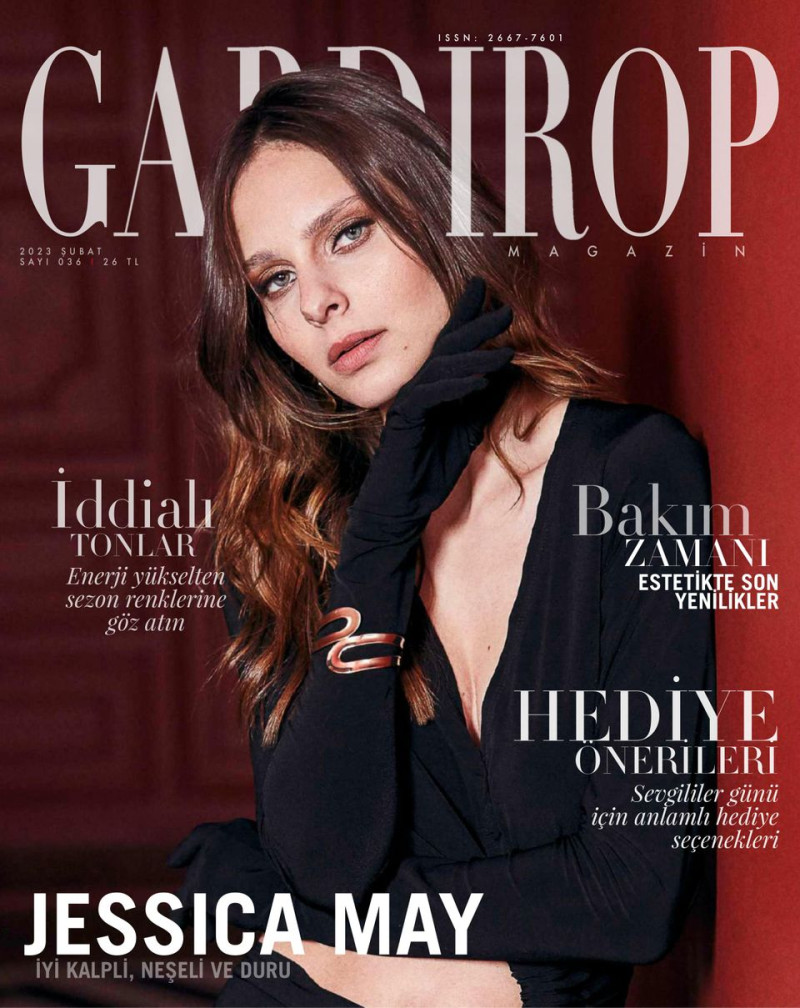 Jessica May featured on the Gardirop Magazin cover from February 2023