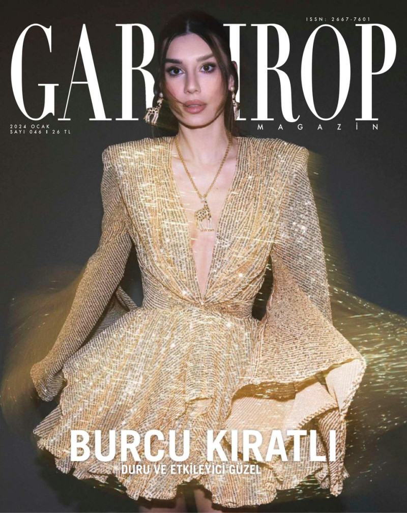 Burcu Kiratli featured on the Gardirop Magazin cover from January 2024