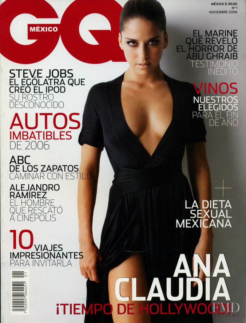 Ana Claudia Talancon featured on the GQ Mexico cover from November 2006