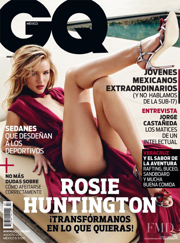 Rosie Huntington-Whiteley featured on the GQ Mexico cover from August 2011
