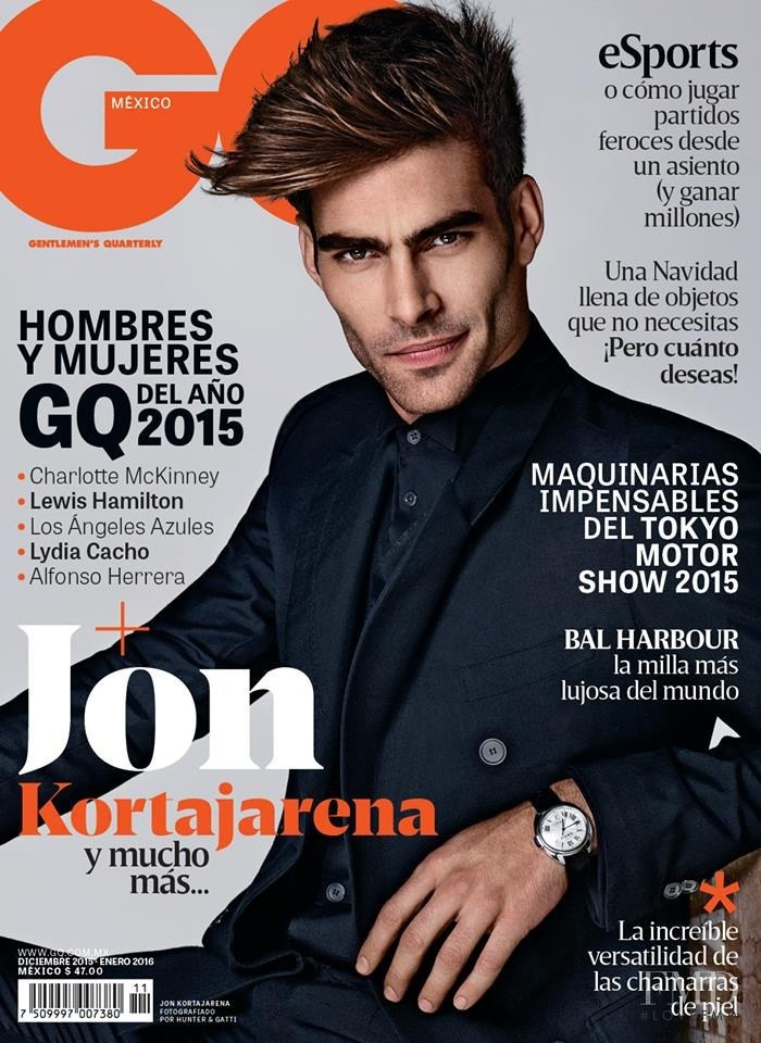 Jon Kortajarena featured on the GQ Mexico cover from December 2015