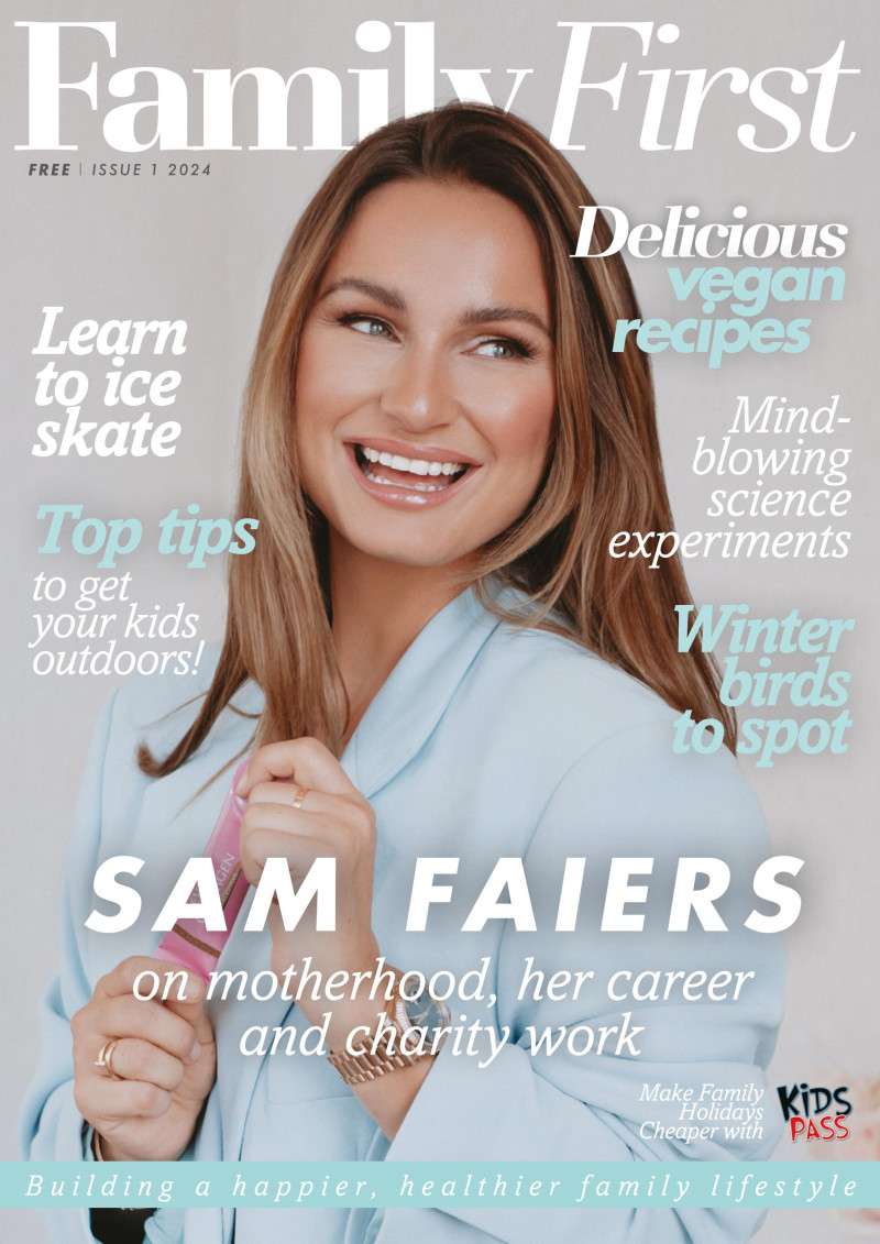 Sam Faiers featured on the Family First cover from January 2024