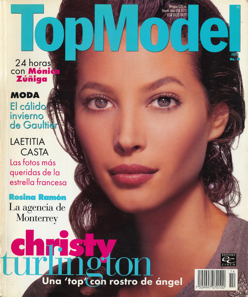 Christy Turlington featured on the Elle Top Model Mexico cover from January 1996