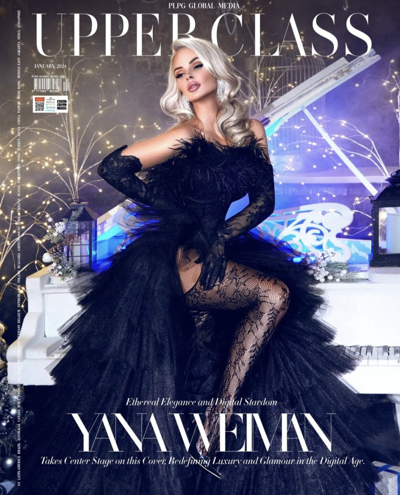 Yana Weiman featured on the Upper Class cover from January 2024