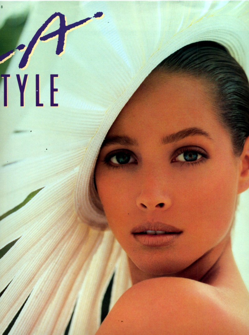 Christy Turlington featured on the L.A. Style cover from May 1988