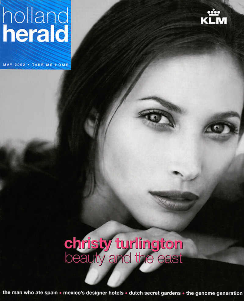 Christy Turlington featured on the Holland Herald cover from May 2002