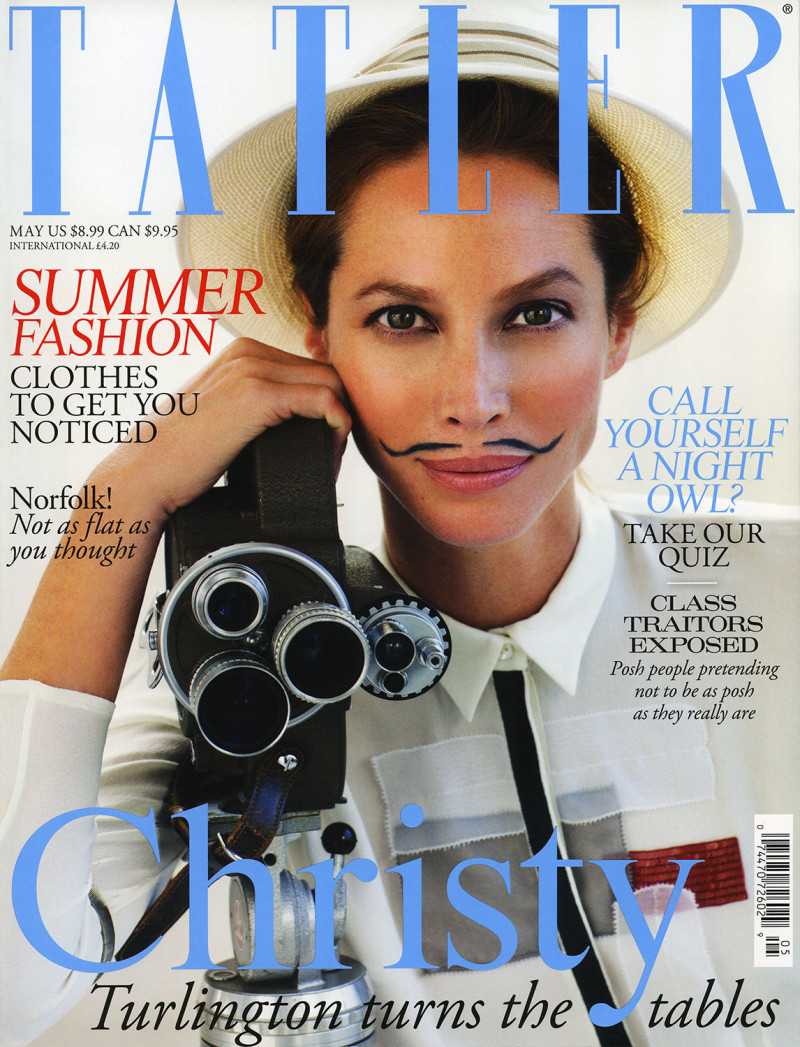 Christy Turlington featured on the Tatler USA cover from May 2012