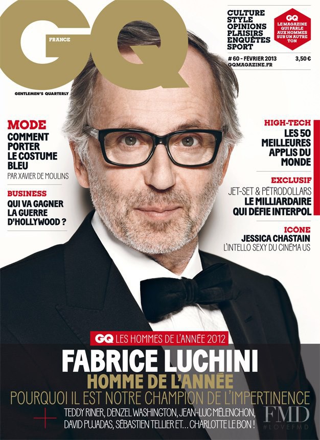 Fabrice Luchini featured on the GQ France cover from February 2013