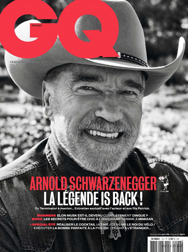 Arnold Schwarzenegger featured on the GQ France cover from August 2019