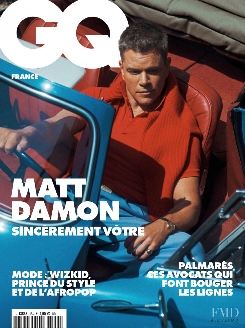 Matt Damon featured on the GQ France cover from October 2021