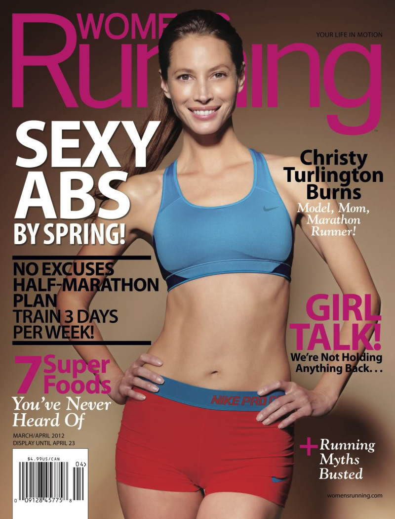 Christy Turlington featured on the Womens Running USA cover from March 2012