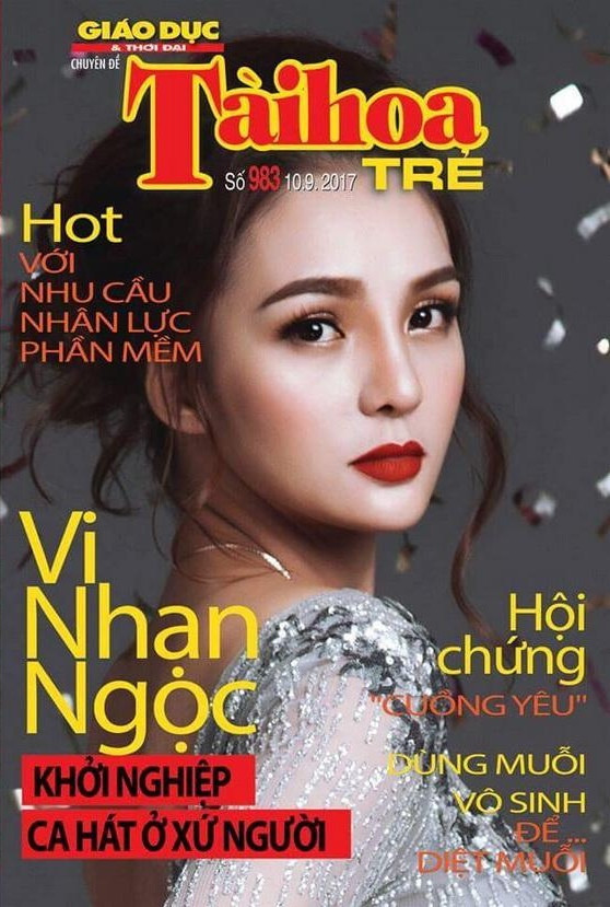 Vi Nhan Ngoc featured on the Taihoa Tre cover from September 2017