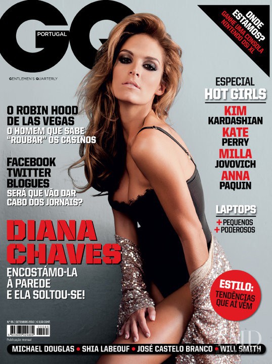 Diana Chaves featured on the GQ Portugal cover from September 2010