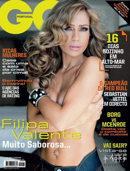 Filipa Valente featured on the GQ Portugal cover from August 2011