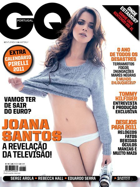 Joana Santos featured on the GQ Portugal cover from January 2011