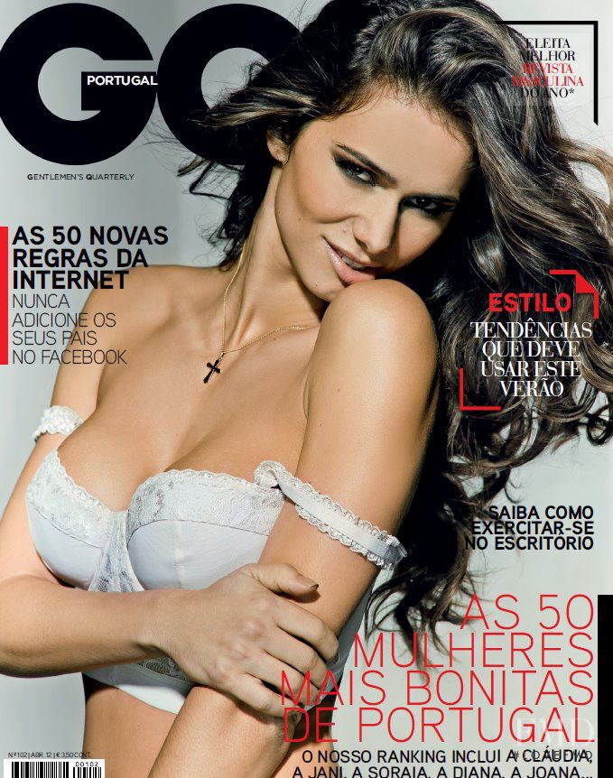 Cláudia Vieira featured on the GQ Portugal cover from April 2012