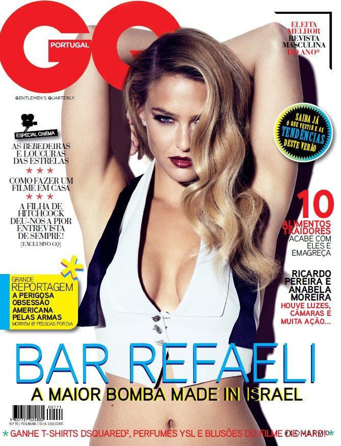 Bar Refaeli featured on the GQ Portugal cover from February 2013