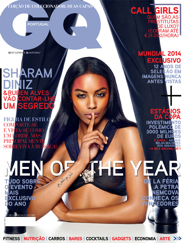 Sharam Diniz featured on the GQ Portugal cover from June 2014