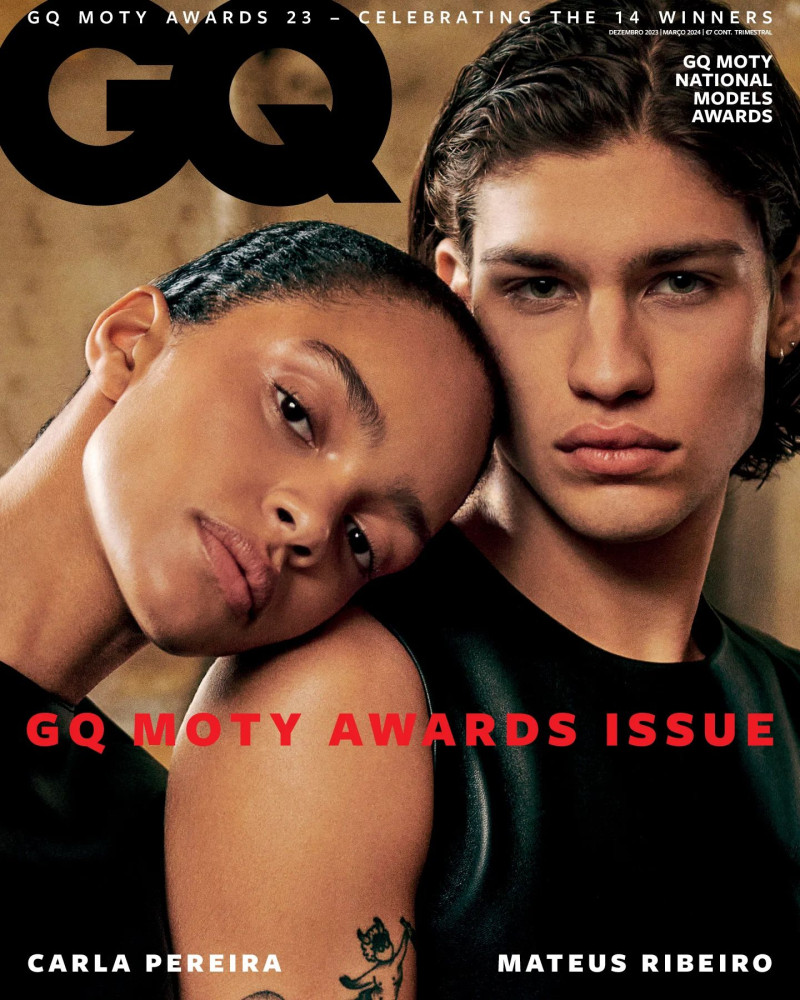 Carla Pereira, Mateus Ribeiro featured on the GQ Portugal cover from December 2023