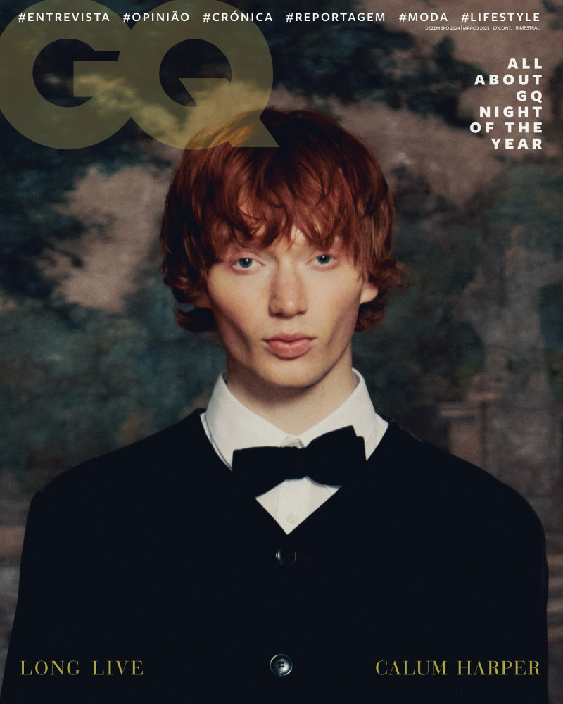 Calum Harper featured on the GQ Portugal cover from December 2024