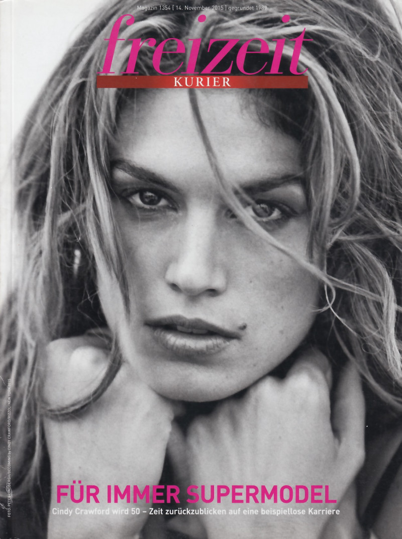 Cindy Crawford featured on the Freizeit cover from November 2015