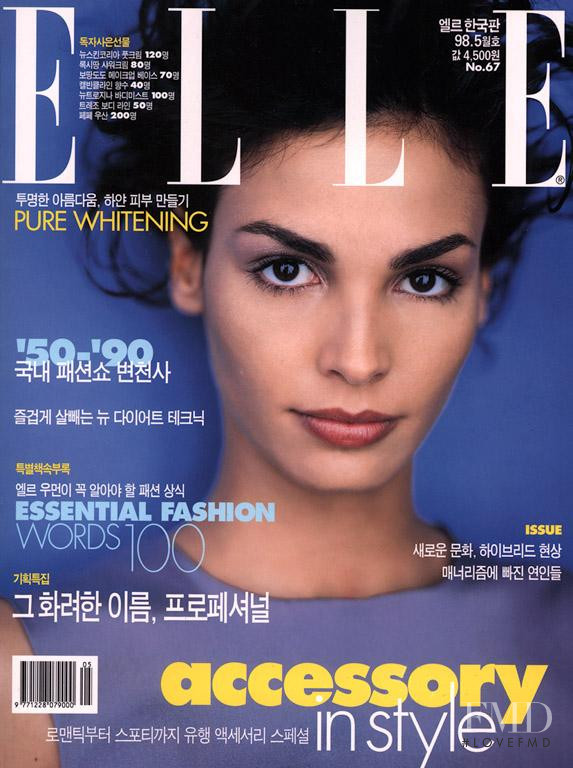 Ines Sastre featured on the Elle China cover from January 1999