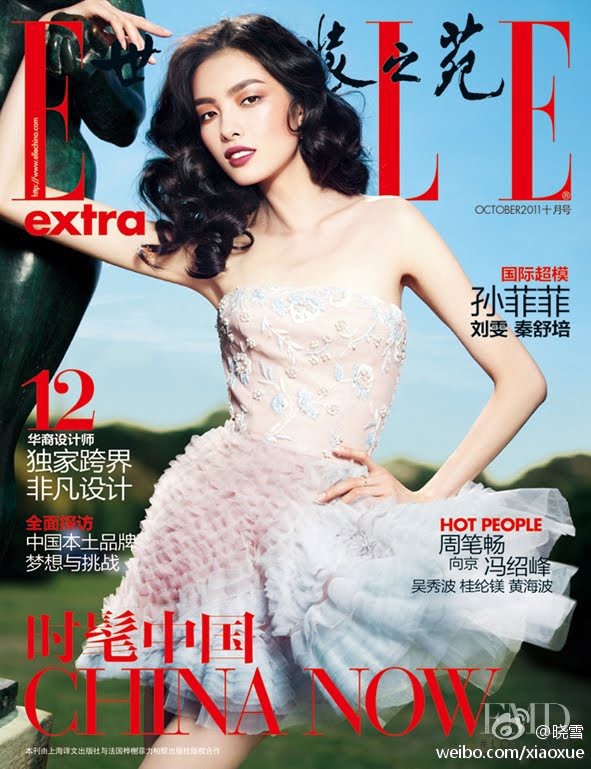 Fei Fei Sun featured on the Elle China cover from October 2011