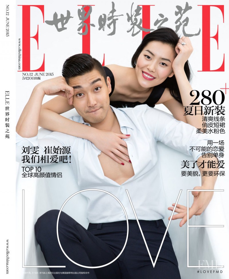 Liu Wen featured on the Elle China cover from June 2015