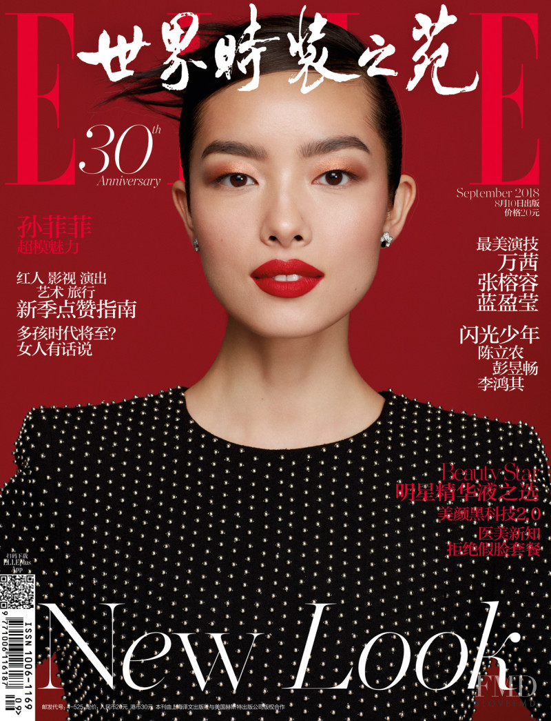 Fei Fei Sun featured on the Elle China cover from September 2018