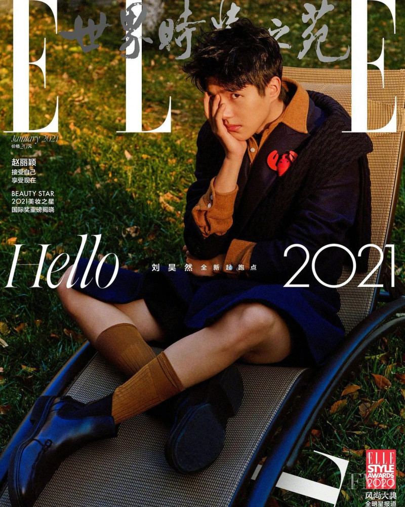 Liu Haoran featured on the Elle China cover from January 2021