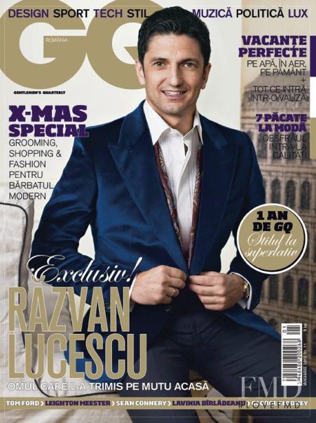 Razvan Lucescu featured on the GQ Romania cover from January 2010