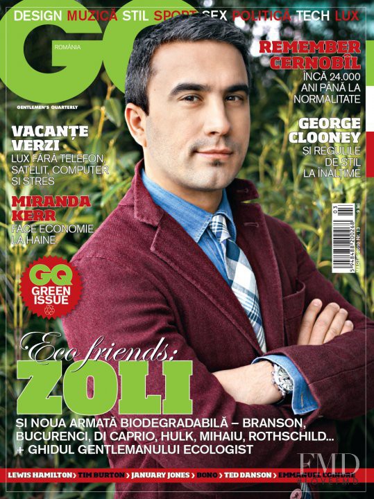  featured on the GQ Romania cover from March 2010