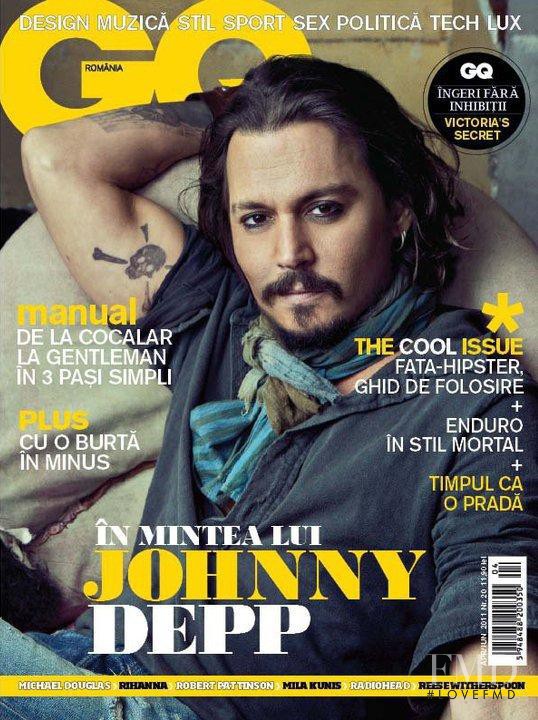 Johnny Depp featured on the GQ Romania cover from April 2011