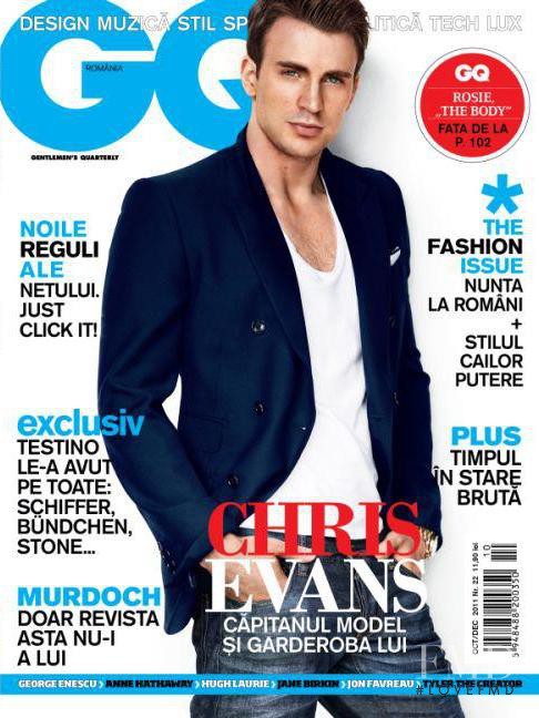 Chris Evans featured on the GQ Romania cover from October 2011