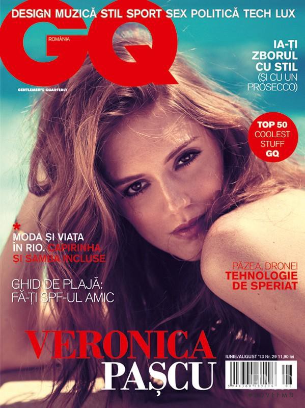Veronica Pascu featured on the GQ Romania cover from June 2013