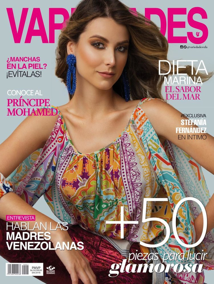 Stefania Fernandez featured on the Variedades cover from June 2019