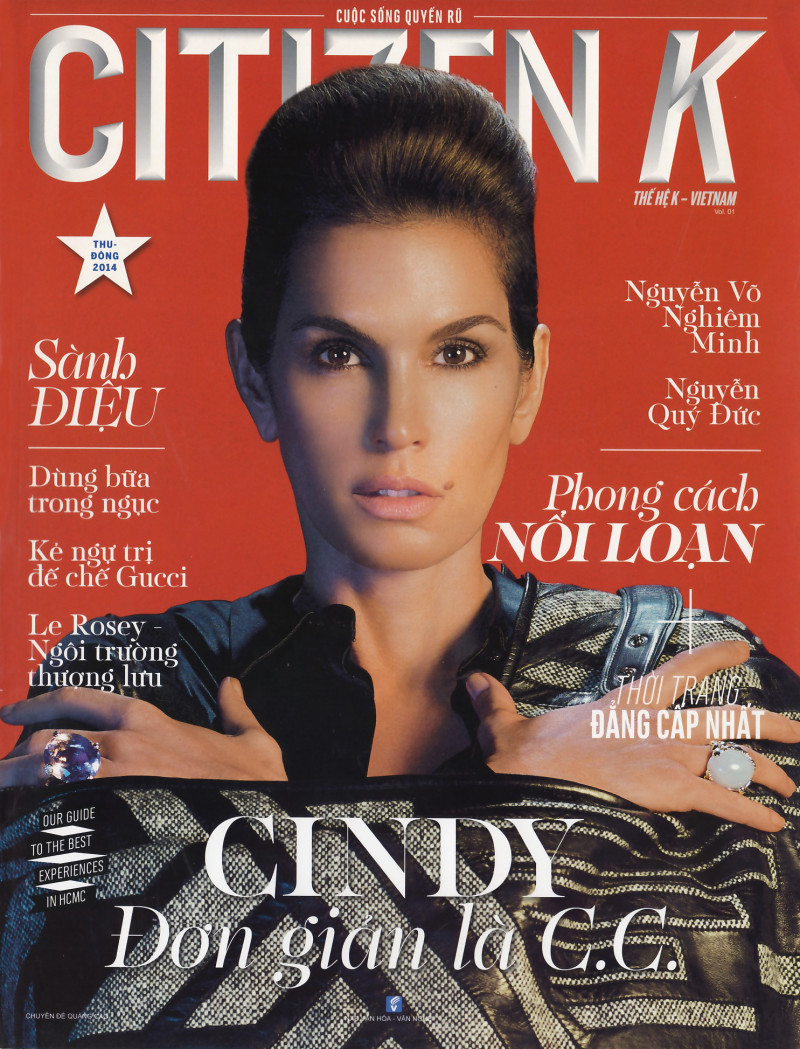 Cindy Crawford featured on the Citizen K Vietnam cover from September 2014