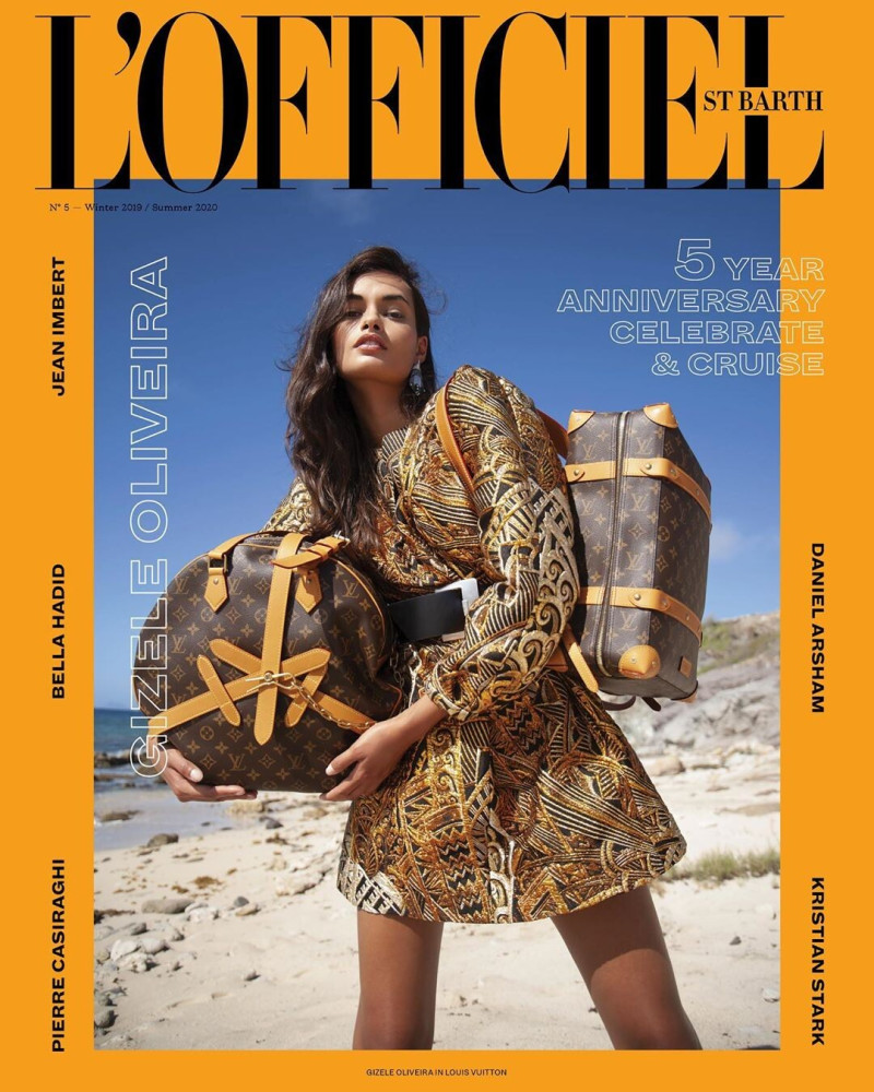 Gizele Oliveira featured on the L\'Officiel St Barth cover from December 2019