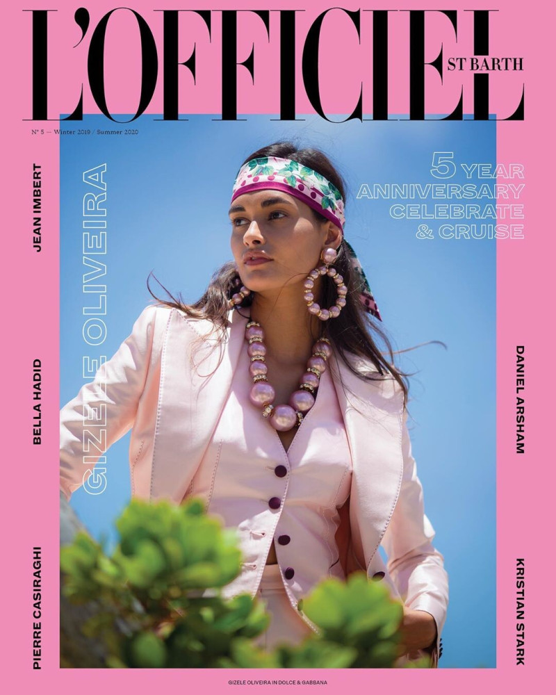 Gizele Oliveira featured on the L\'Officiel St Barth cover from December 2019