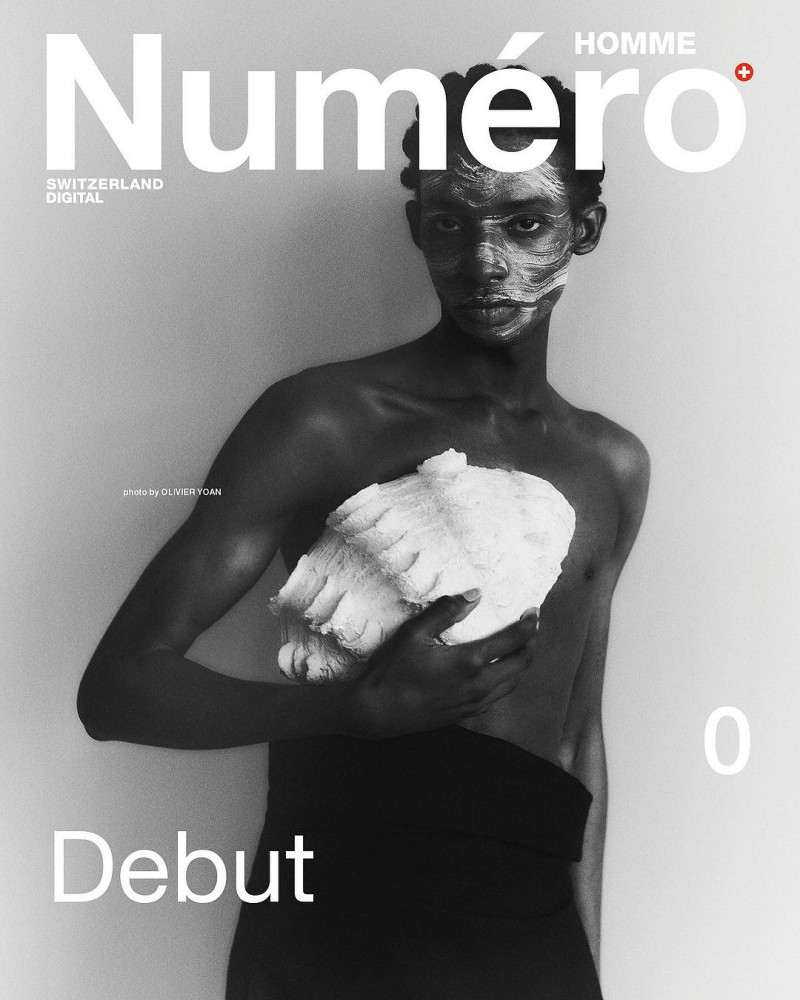 Gideon Adeniyi featured on the Numéro Homme Switzerland cover from June 2024